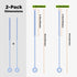 VOGOGE 2 6mm&9mm, Pcs Silicone Straw Cleaner Brush, Extra Long Cleaning Brushes for Straws, Blue