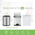Teivio 6 Gallon Strong Drawstring Trash Bags, 100pcs, Bathroom Trash Can Bin Liners for Home Office Kitchen