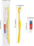 Disposable Toothbrush Set Pack of 150, Yellow Hollow Individually Wrapped Manual Travel Toothbrush Kit for Adults,