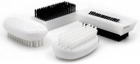 U/B Nail Hard Brush, 4 PCS Hand Hard Brush Cleaner Scrubbing Kit for Nails and Toes, Double-Sided Scrub