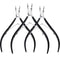 Mudder 3 Packs Cuticle Nippers Cutter Tool, Stainless Steel Nail Trimmer for Fingernails and Toenails (Black)