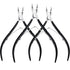 Mudder 3 Packs Cuticle Nippers Cutter Tool, Stainless Steel Nail Trimmer for Fingernails and Toenails (Black)
