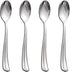 WDF 100 Pack Silver Plastic Spoons Disposable, 6.9 Inch Heavy Duty Spoons for Parties, Weddings