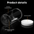 Patelai 4 Pieces Round Clear Wide-mouth Jars - Leak Proof Plastic Containers for Travel Storage of Beauty Products