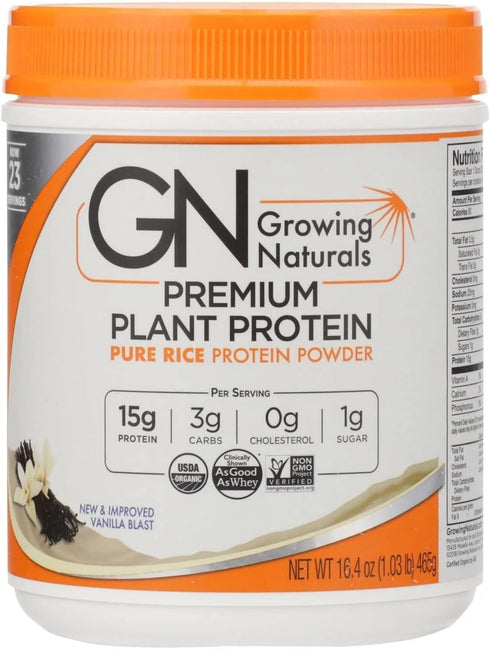 Rice Protein Isolate Powder, Vanilla Blast - 465-Gram