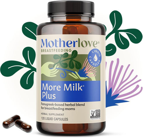 Motherlove More Milk Plus (120 Capsule Value Size) - Fenugreek-Based Lactation Supplement, Non-GMO, Vegan