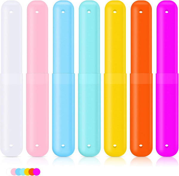 60 Pieces Plastic Toothbrush Holders, Portable Travel Toothbrush Case Cover Protectors for Indoor Outdoor Travel