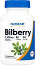 Nutricost Bilberry Capsules 1200mg Equivalent, 90 Vegetarian Capsules, Gluten Free and Non-GMO