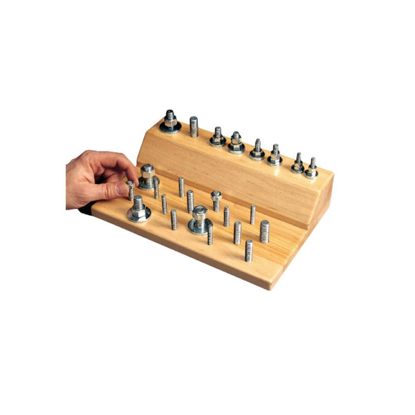 Sammons Preston Two-Tiered Horizobtal Bolt Board, Helps Improve Finger Strength, Dexterity and Hand Strength