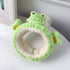 Cute Kawaii Green Frog Spa Headband for Women's Skincare, Makeup, and Washing - Soft Microfiber Coral Fluffy Towel