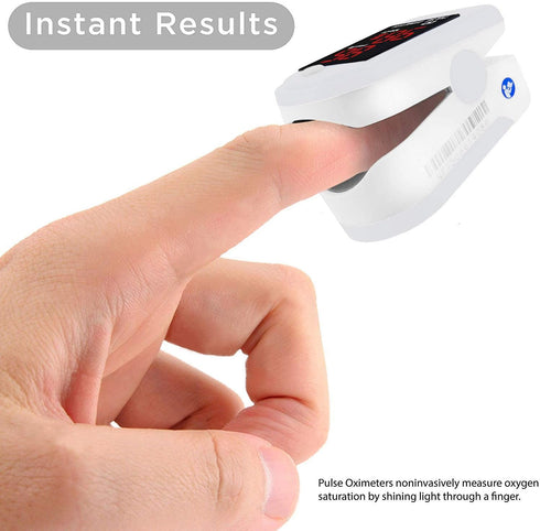 FL400 Pulse Oximeter with Neck/Wrist Cord, Carrying Case & Batteries - White