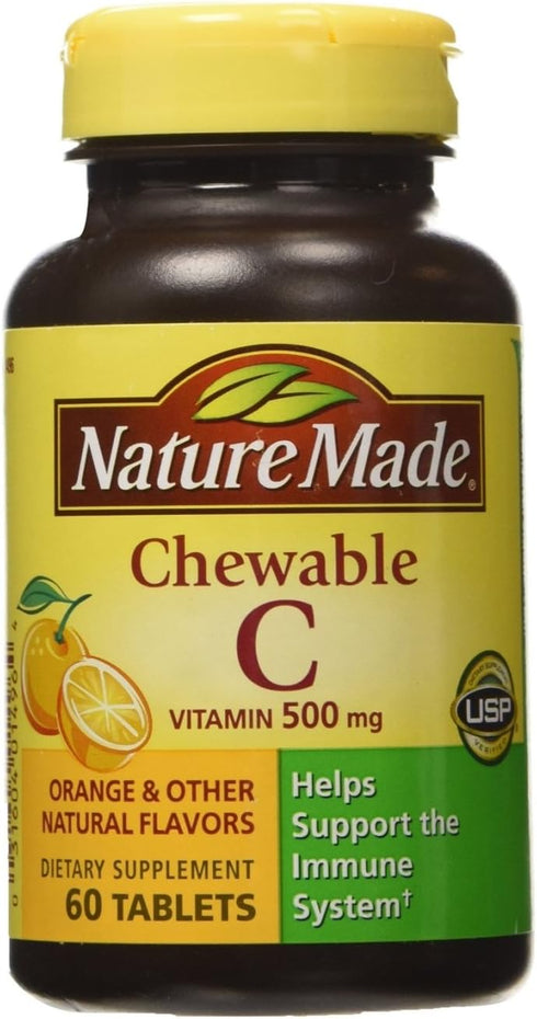 Nature Made - Vitamin C 500 mg, 120 Chewable Tablets (Twin Pack 2 x 60)