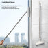2 in 1 Cleaning Scrub Brush - V-Shape Stiff Bristle Floor Scrub Brush with Long Handle and 120° Rotating Squeegee