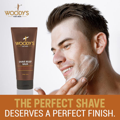 Woody's Shave Relief Balm, Soothing Aftershave for Men, Hydrating Men's After Shave Balm, 6 oz