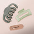 Kitsch Large Assorted Hair Clips for Women - 3 pcs Medium Open Shape Claw Clips for Thick Hair and Styling