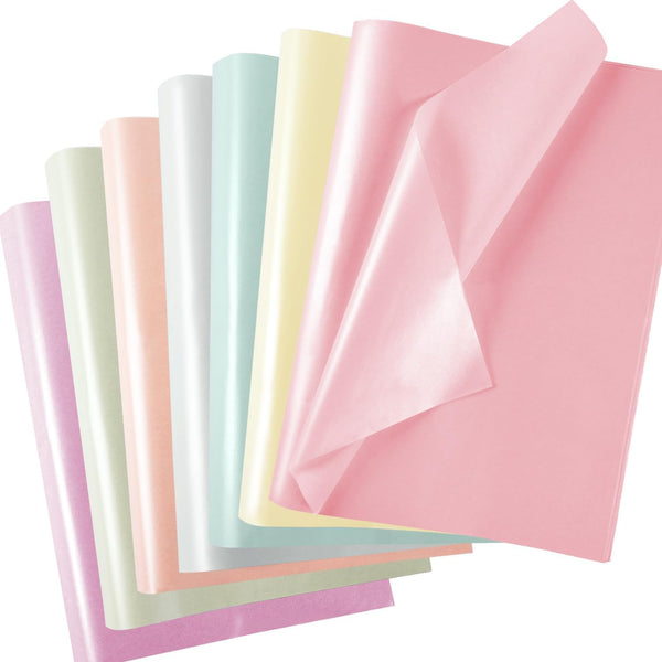 Tissue Paper for Gift Bags, 105 Sheets of 7 Metallic Colors Assorted for Wedding, Birthday, and Baby Shower