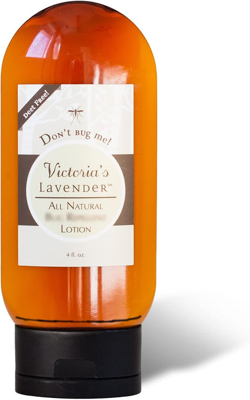 Victoria's Lavender All Natural Body Lotion - Essential Oils for Skin Protection, 4 oz for Outdoor Activities