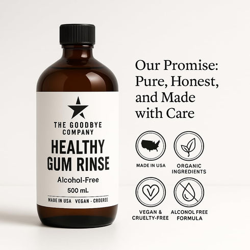 The Goodbye Company Healthy Gum Rinse Handcrafted Natural Mouthwash for Bleeding Gums, Receding Gums & Fresh Breath |