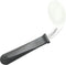 Rehabilitation Advantage Right Handed Grip Easy Coated Offset Spoon, Gray