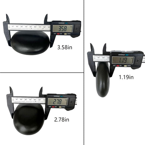MINGJISHIYE 3 Set 3.58x2.78x1.19 inches, (3PCS) Hot Stone Massage, Piece Large Oval Hot Stone Basalt Home spa