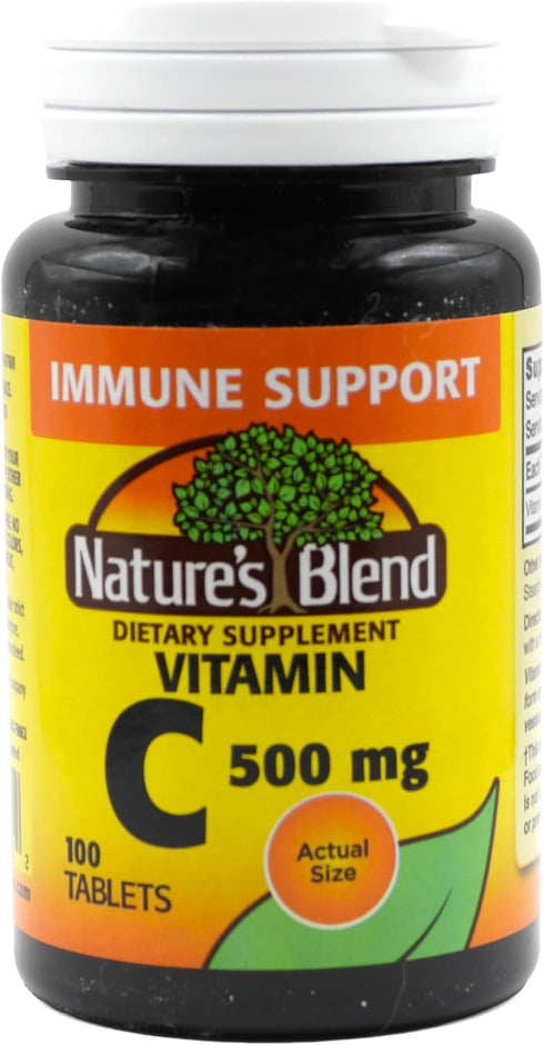 Nature's Blend Vitamin C 500 mg, 100 Tablets