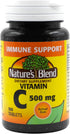 Nature's Blend Vitamin C 500 mg, 100 Tablets