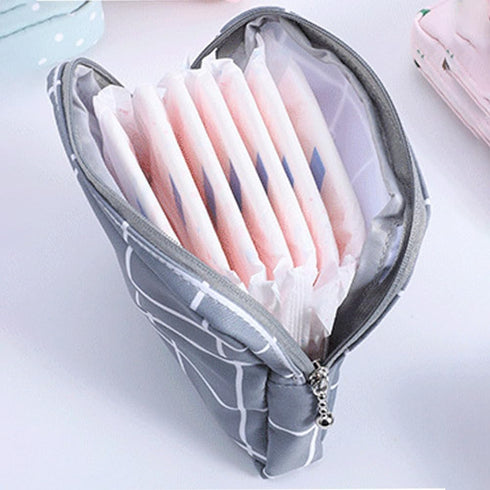 LJJCSFF Sanitary Napkin Storage Bag Feminine Product Organizer Pouch Menstrual Pad Travel Bag Tampon Organizer Bag