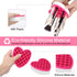 Silicone Makeup Brush Holder, Cosmetic Organizer, Pen Holder for Desk, Beauty Tool, Brushes, Scissors (Blue)