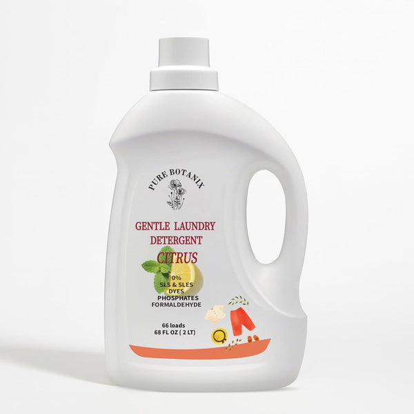 Pure Botanix Citrus Organic Plant- Based Laundry Detergent 68 Fl Oz | 66 Loads,