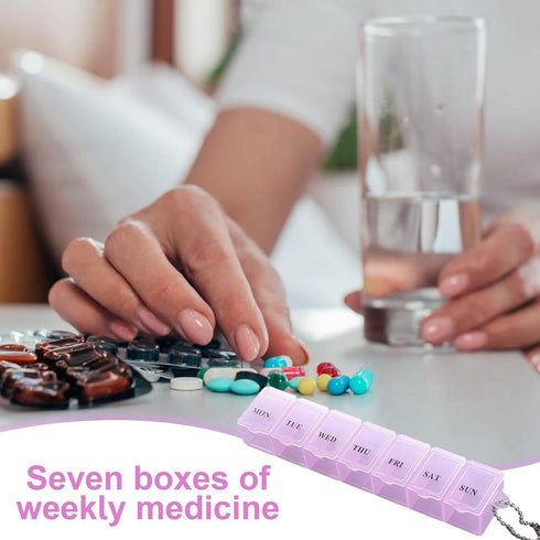 ZGLUZP 1 7 7 Pc Weekly Pill Dispenser - Day Medicine Box, Day Pill Holder | Pill Case Weekly, Medicine Storage