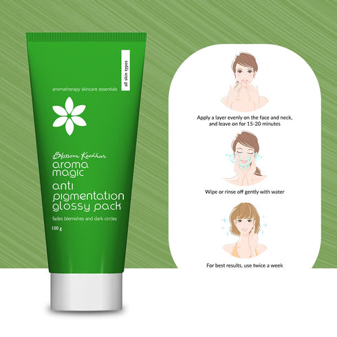 Anti Pigmentation Glossy Pack | 3.53 Oz (100g) | Essential Aromatherapy Skincare for Pigmentation and Dark Circles