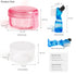 No Leak & Non-Slip Partial Denture Case, Retainer Bath Box with Strainer Basket and Brush, Dishwasher Safe