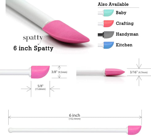 Spatty Last Drop Mini Makeup Spatula (6 Inch Pink) - Perfect Gifts for Women, Teen, Grandma