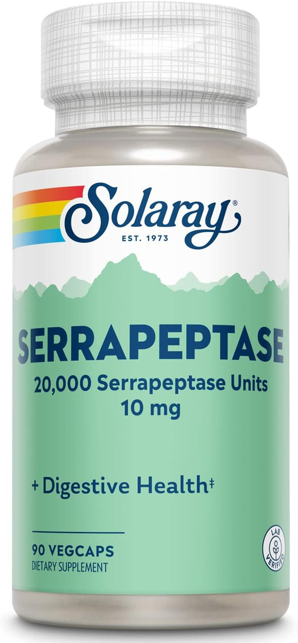 SOLARAY Serrapeptase 10 mg VCapsules, 90 Count