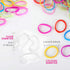 YGDZ 4000pcs Elastic Hair Bands, Clear & Colorful Hair Ties for Baby Kids Toddlers (2000pcs Clear + 2000pcs Colorful)