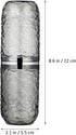 2Pcs Travel Toothbrush Case with Lid, 8.6x2.2x2.2in Portable Holder, Transparent 3D Pattern