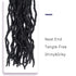 Niseyo Faux Locs Crochet Hair 14 Inch - 6 Packs Short Pre Looped Synthetic Hair Extensions (Jet Black)