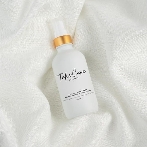 Multi-Purpose Jasmine Pillow Spray - Therapeutic Grade Essential Oils - Calming - Freshens Curtains & Upholstery - Mist