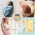 SHUNCHG 5.9 Inch Baby Announcement Sign, hello world newborn sign, Wooden baby name announcement sign for Photo Prop