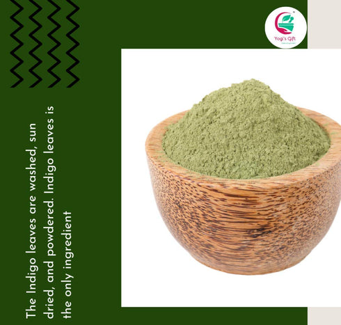 INDIGO POWDER 8 oz (227 grams) | Black Henna | Indigofera Tinctoria | Natural Hair Color | FREE GLOVES & HEAD CAP