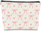 Pink Coquette Bow Aesthetic Makeup Cosmetic Bag, Cute Trendy Preppy Makeup Pouch, Gifts for Preppy Stuff