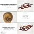 Parcelona French Triple Ringed 3.5" Celluloid Hair Slider Pin Thru Holder Barrette for Women, Tortoise Shell