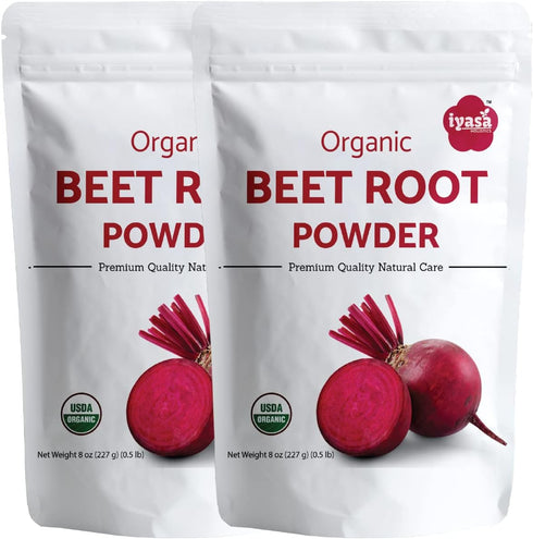 Iyasa Organic Beet Root Powder - Plant Based Superfood, Vegan, Gluten-Free, 1 lb 16 oz