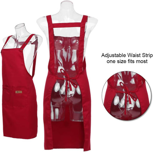 Professional Hairdresser Apron, Waterproof Stylist Tool for Hairdressing, Coloring, Shampoo, Haircuts - Black