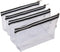 Multi-purpose Waterproof Clear Vinyl Zippered Toiletry Makeup Pouch with French Tape 4-pack