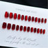 Wine Red Press on Nails Short Square Fake Nails Cat Eye Nails Press Ons Full Cover Glossy Glue on Nails Shiny Acrylic Stick on Nails Reusable Cute Artificial Nails for Women Manicure 24Pcs
