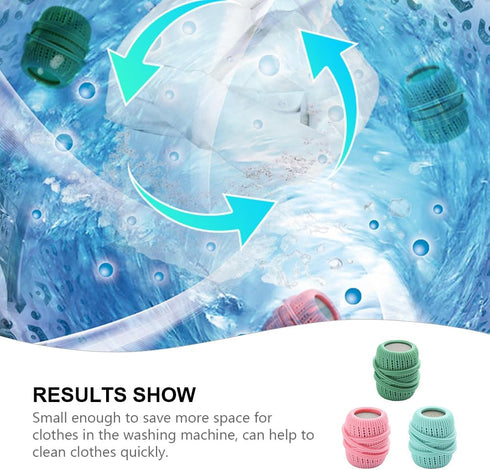 Healvian 3pcs Washing Machine Laundry Ball, Anti-Tangle TPE Reusable Fabric Softener Dispenser for Home