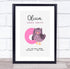 The Card Zoo New Baby Birth Details Christening Nursery Initial O Owl Keepsake Gift Print