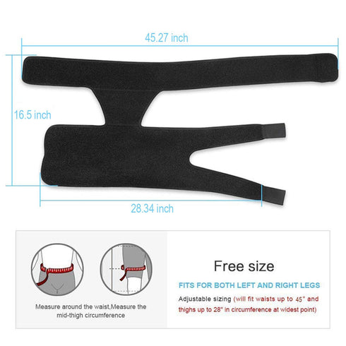 Groin Support Wrap, Adjustable Hip Compression Brace for Sciatica Pain Relief, Thigh Sleeve for Groin Injury