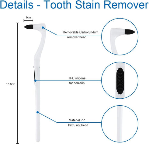 Tooth Stain Remover, Dental Plaque Tool, Professional Teeth Whitening Polishing Cleaning Kit